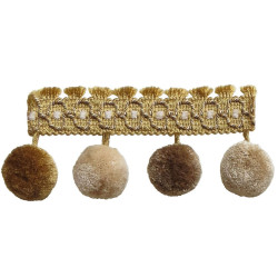 Бахрома для штор с помпонами 404-02 Pom Pom от Art Trimming
